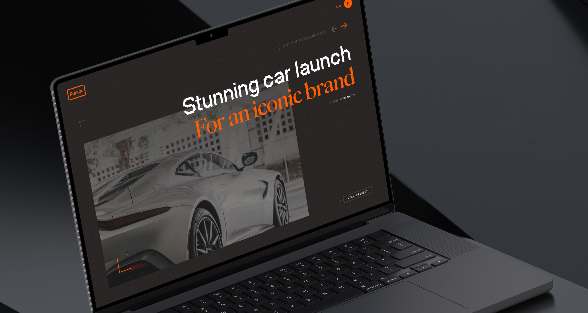 An example case study from the Punch Media website showing the Aston Martin project